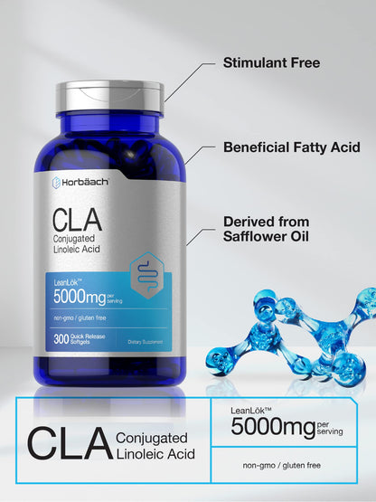 CLA Supplement | 300 Softgel Pills | Maximum Potency | Conjugated Lineolic Acid from HorbäachBuy Supplements Australia