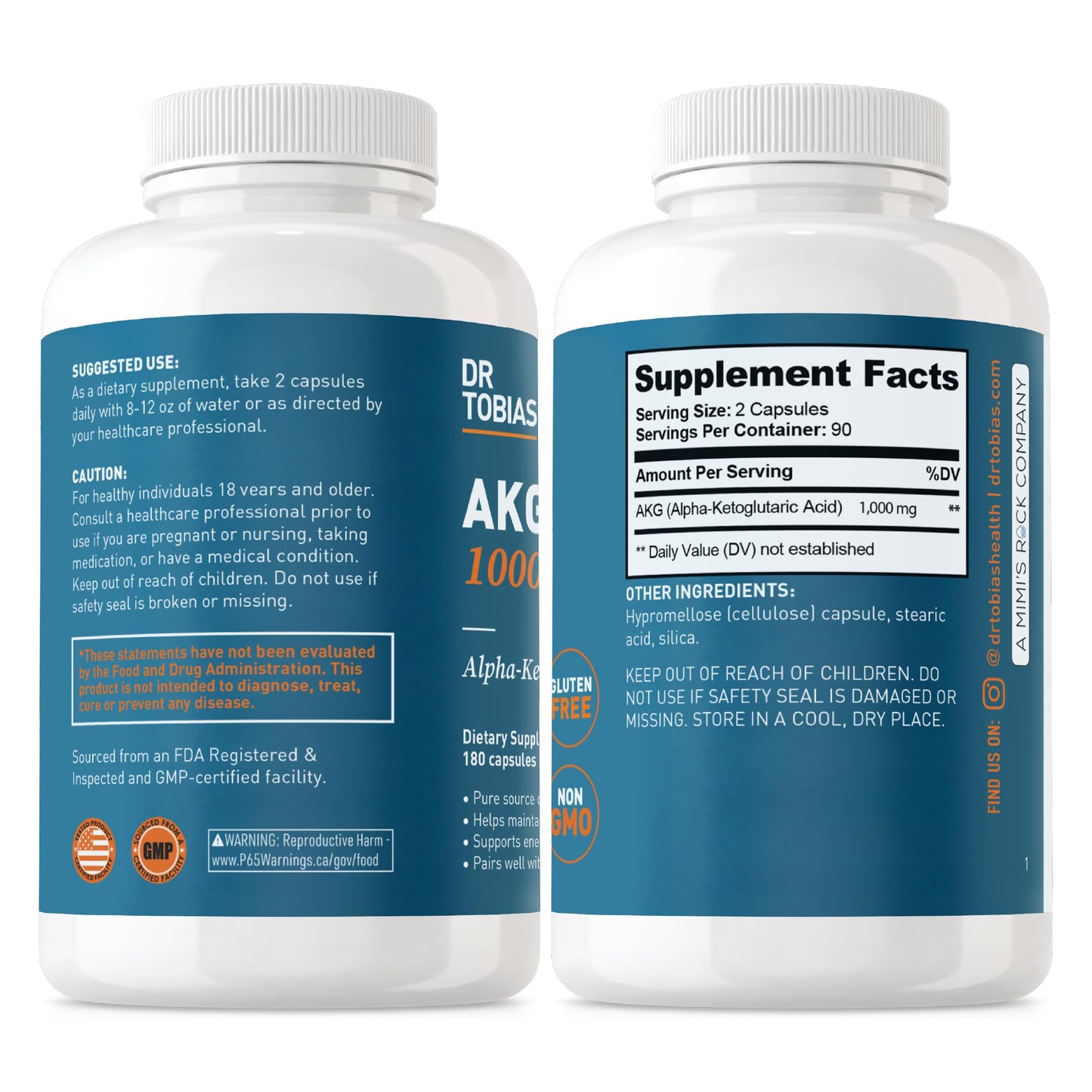 Dr. Tobias AKG Supplement & Joint Support Supplement - Supports Energy, Muscles, Cartilage & Joint Health, Non-GMO Dr. TobiasBuy Supplements Australia
