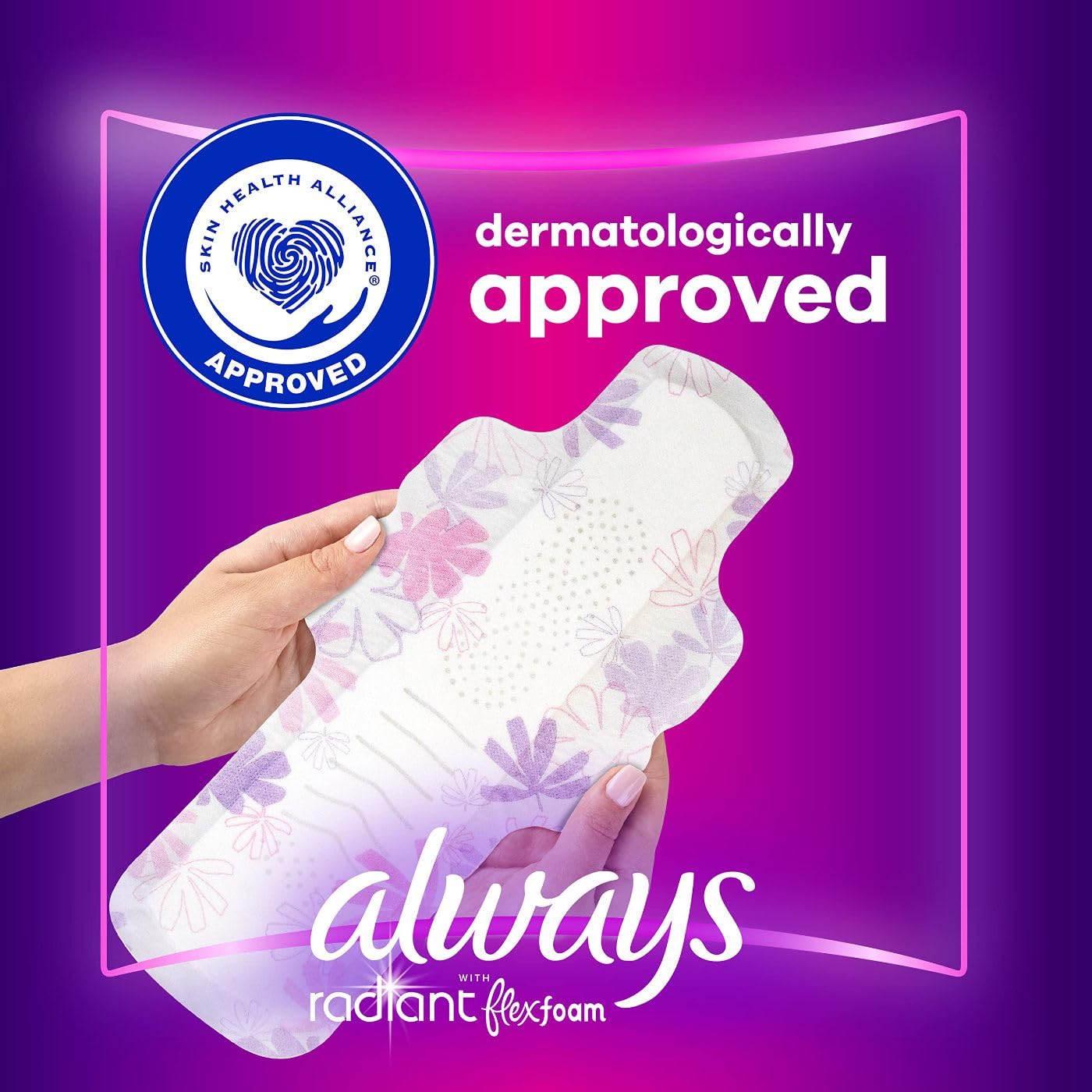 Always Radiant Feminine Pads for Women, Size 4 Overnight Pads AlwaysBuy Supplements Australia