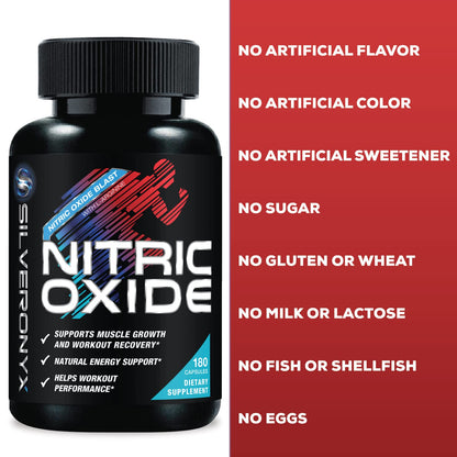 Extra Strength Nitric Oxide Supplement L Arginine 3X Strength - Citrulline Malate, AAKG SILVERONYXBuy Supplements Australia