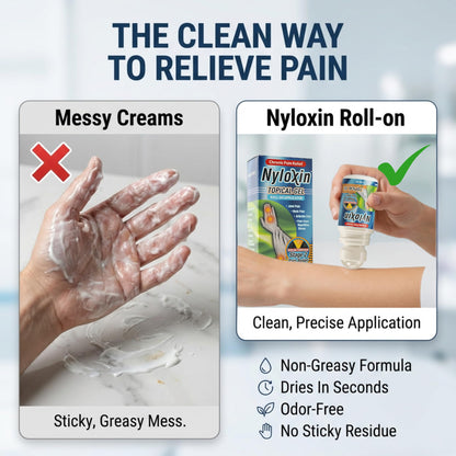 Nyloxin Roll-On Arthritis Pain Relief Gel, Back Pain Relief, Neuropathy Pain Relief, Nerve Pain Relief, Knee Pain Relief, Foot Pain Relief, Muscle Pain Relief, Shoulder Pain, Joint Pain (2 oz) NyloxinBuy Supplements Australia