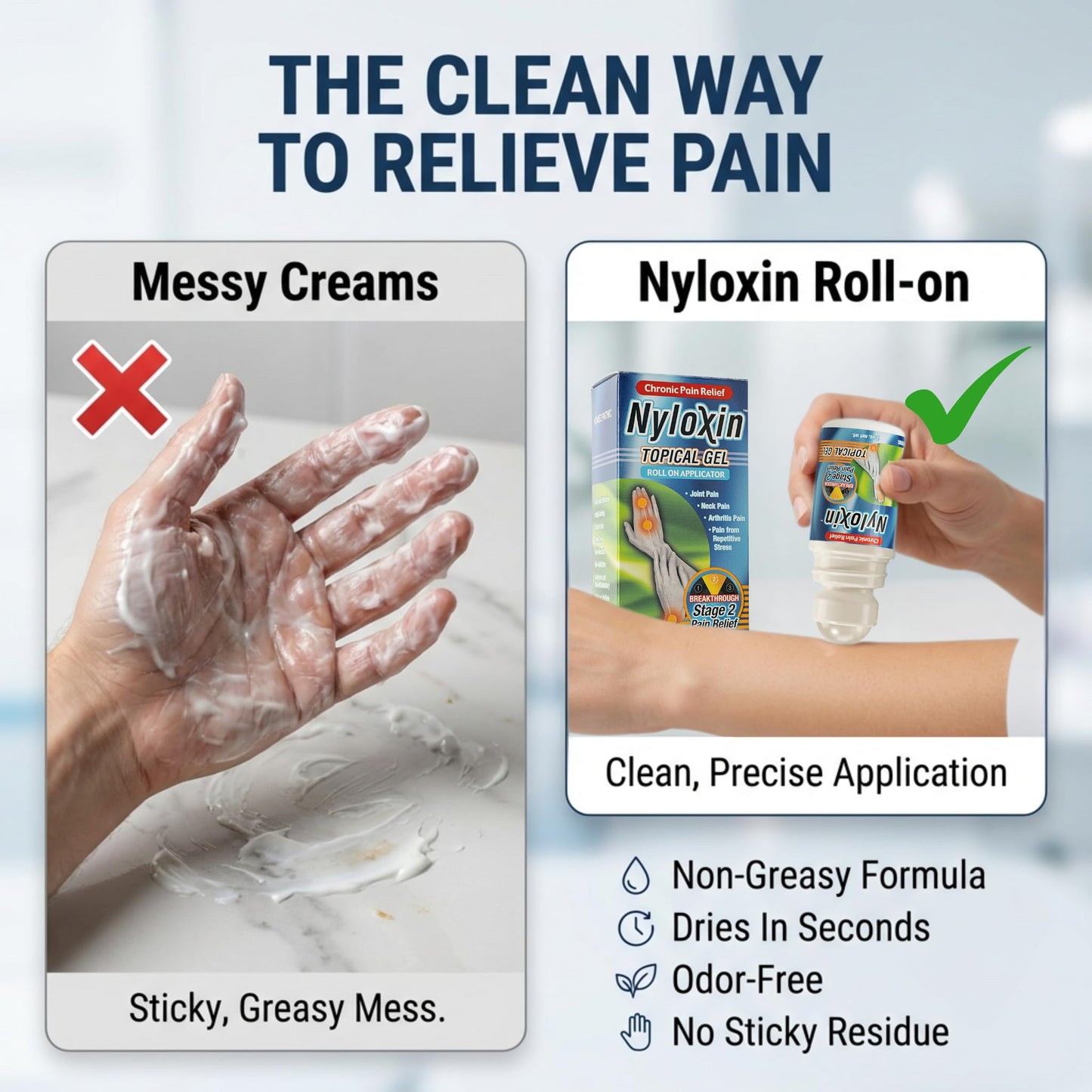 Nyloxin Extra Strength Roll-On Arthritis Pain Relief Gel, Back Pain Relief, Neuropathy Pain Relief, Nerve Pain Relief, Knee Pain Relief, Foot Pain Relief, Muscle Pain Relief, Joint Pain (2 oz) NyloxinBuy Supplements Australia