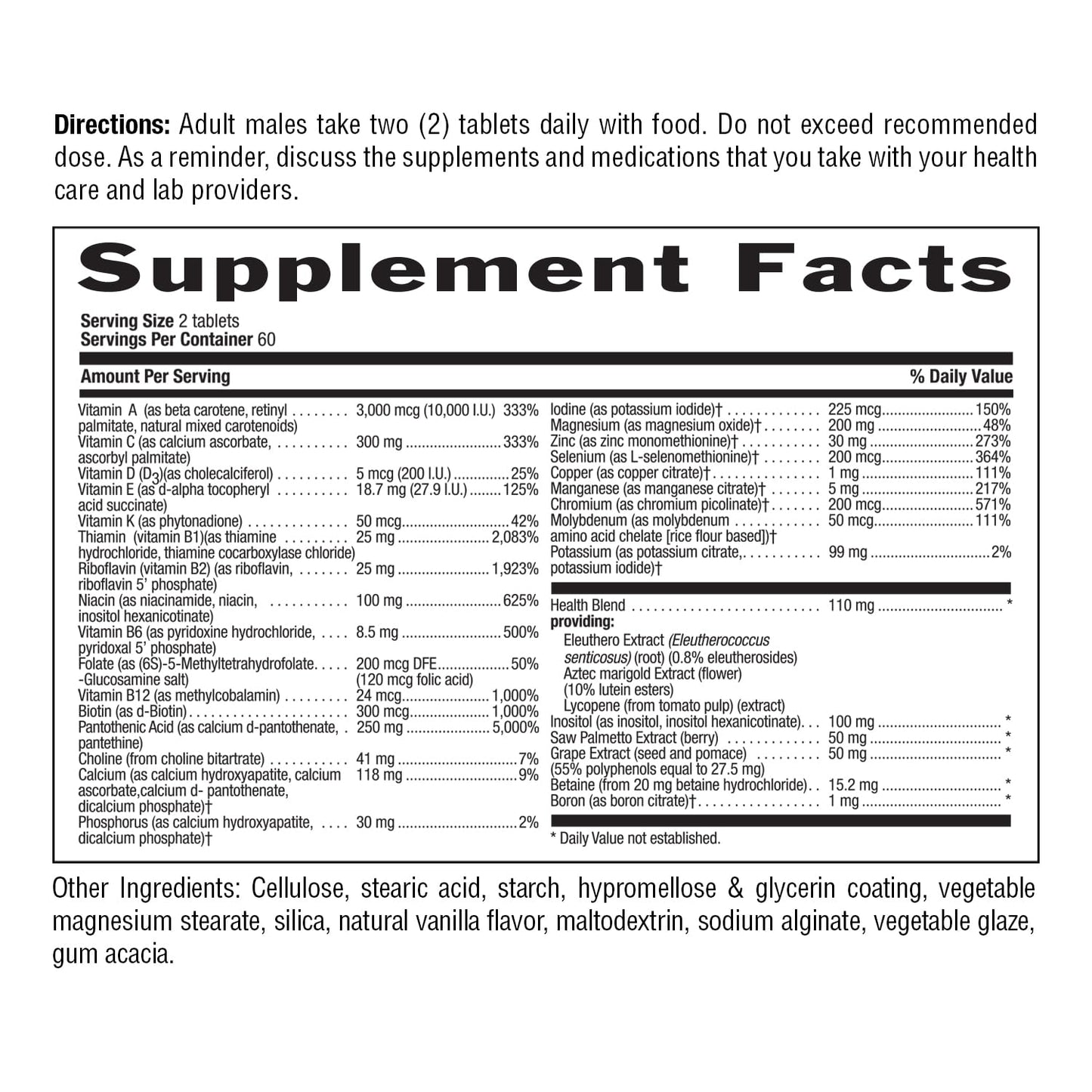 Country Life Max for Men Multivitamin: Iron-Free, Gluten Free, Saw Palmetto, Lycopene, Daily Support for Energy, Heart & Men's Health,120 Vegetarian Tablets Country LifeBuy Supplements Australia