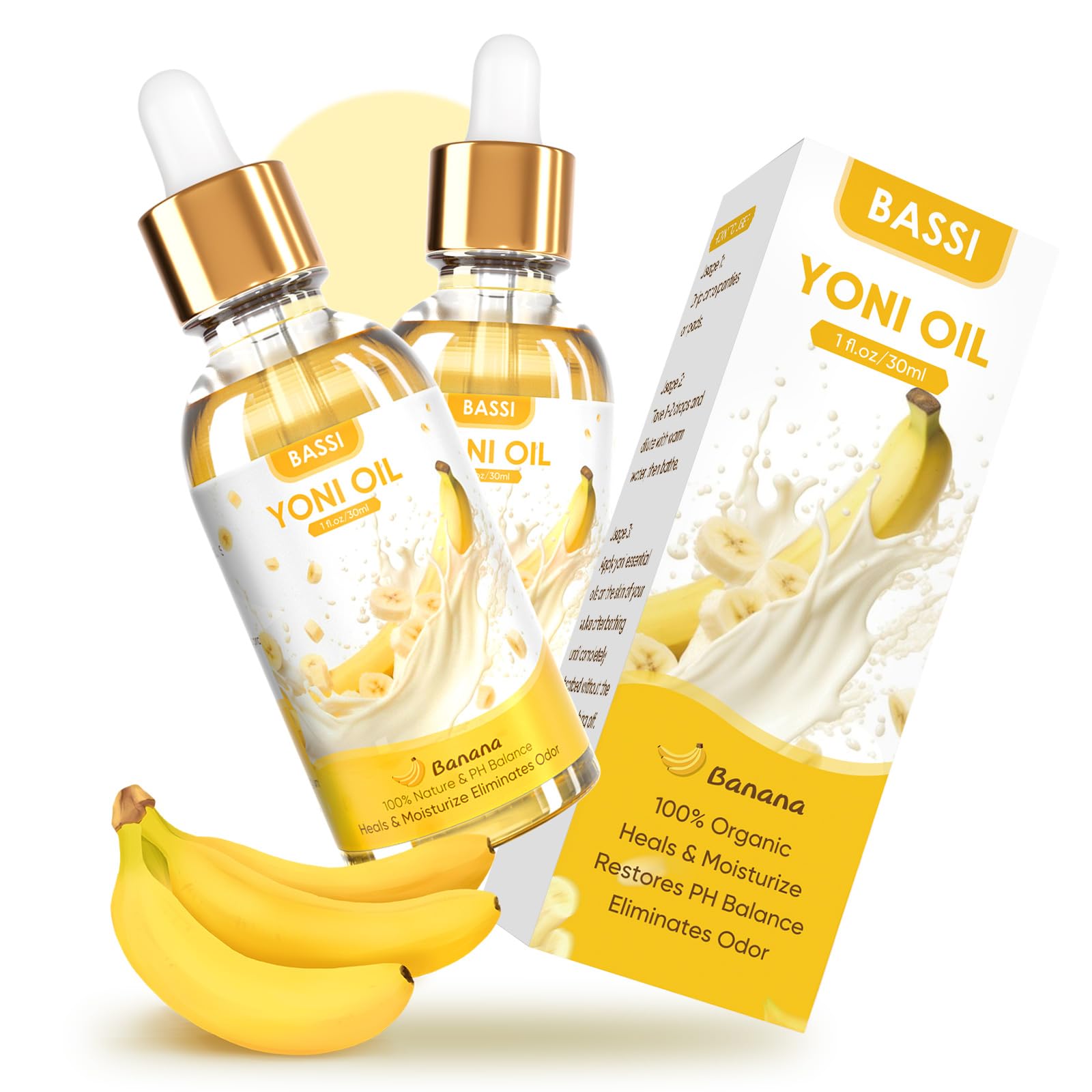 2PCS Yoni Oil Organic Feminine Oil Vaginal Moisturizer - Ph Balance for Women - Feminine Deodorant BASSIBuy Supplements Australia