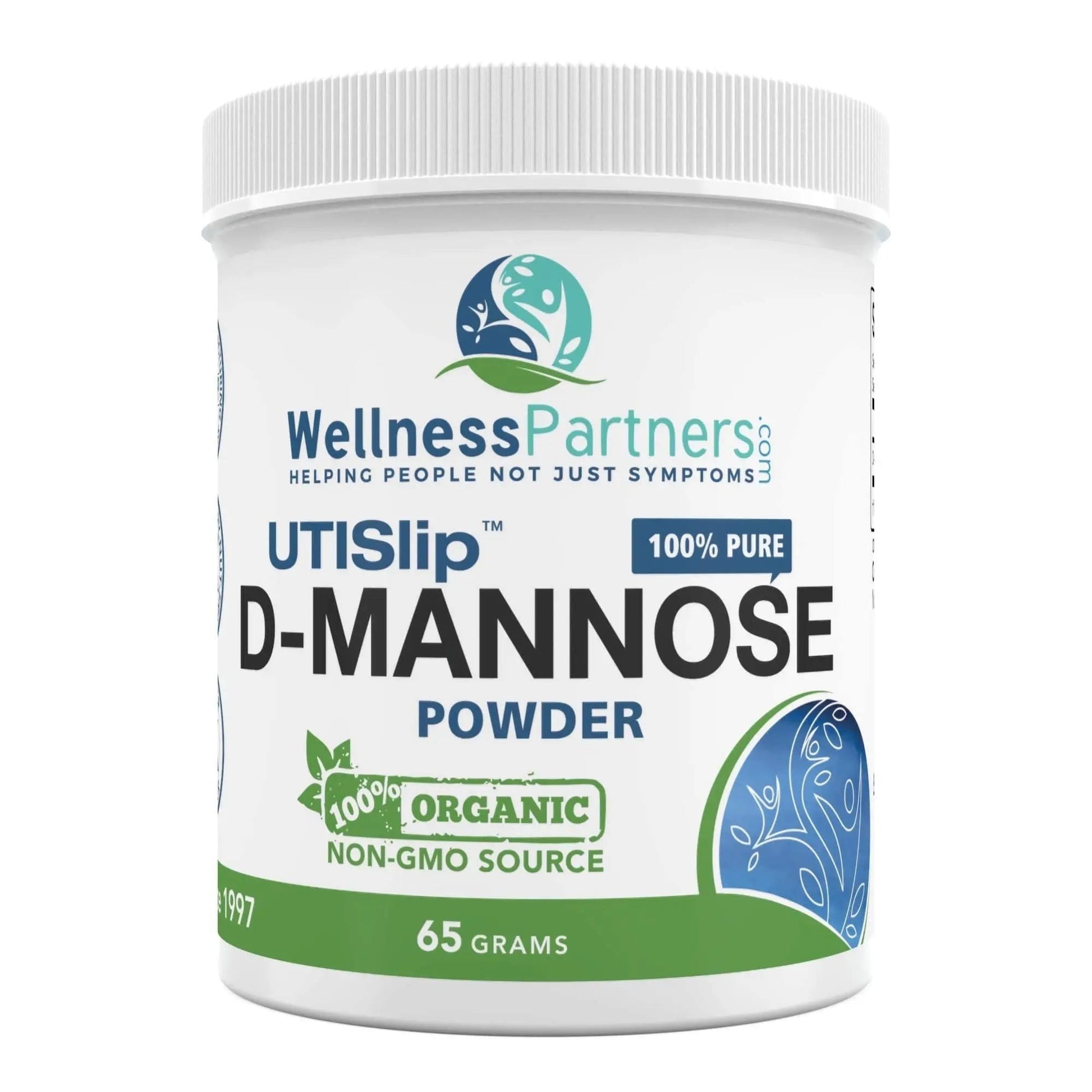 Now New UTI-Slip D Mannose Non GMO Organic Source Powder 65g jar WellnessPartnersBuy Supplements Australia