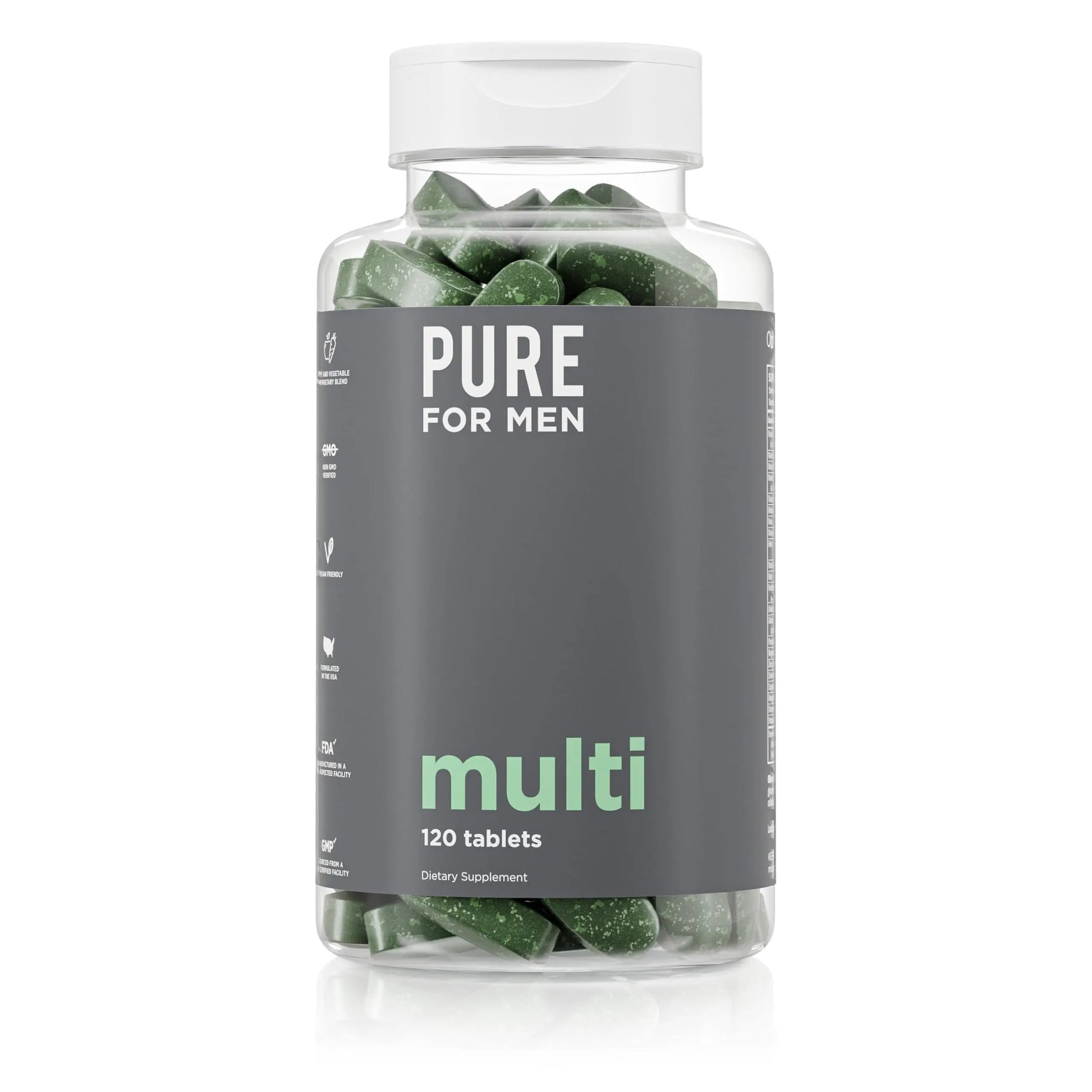 Pure for Men Multivitamin Supplement | Energy, Mood Support, Strong Bones, Antioxidants, Minerals | Vitamins A, B, C, D, Magnesium, Calcium | Pure for MenBuy Supplements Australia
