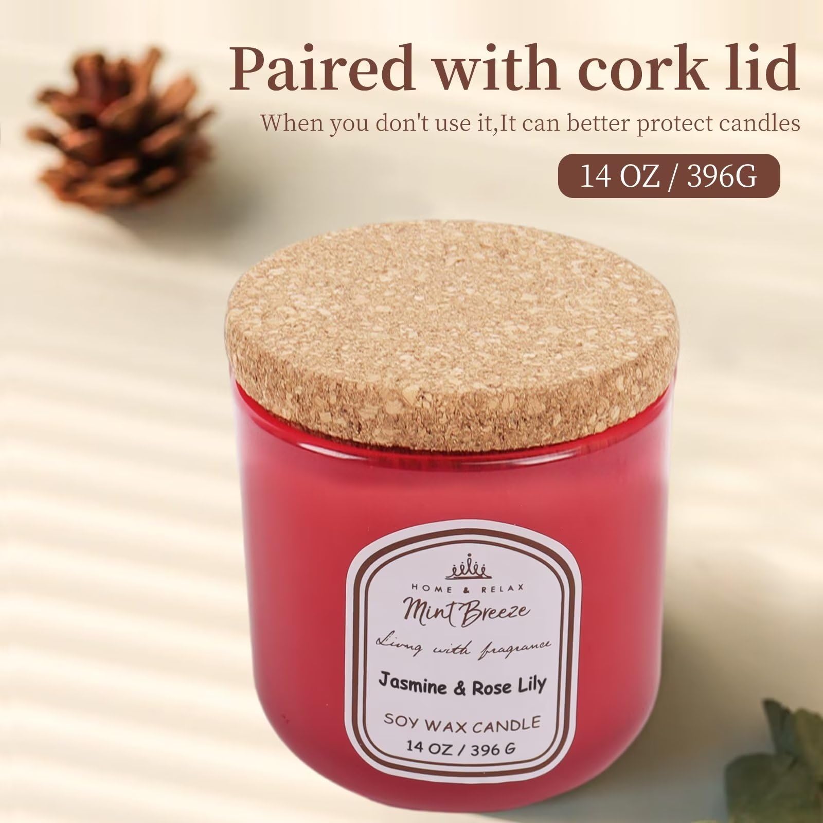 HOME & RELAX 14oz Scented Soy Wax Candle,Big Candle, More Than 80 Hours Long Lasting Burning time HOME & RELAXBuy Supplements Australia