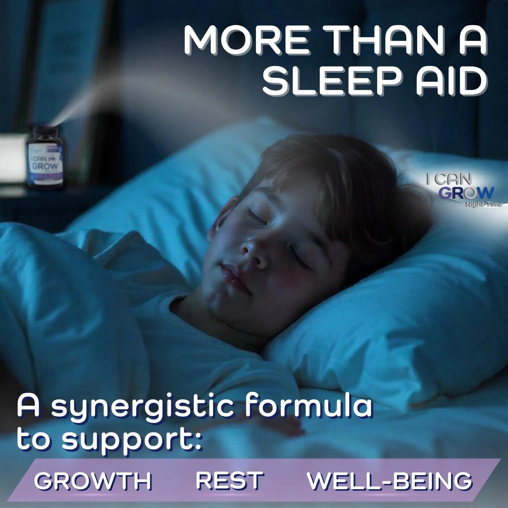 I Can Grow NightTime Kids Vitamins Multivitamin Sleep Aid | Magnesium for Kids with Magnesium Bisglycinate | Natural Calm & Recovery | FaweloBuy Supplements Australia