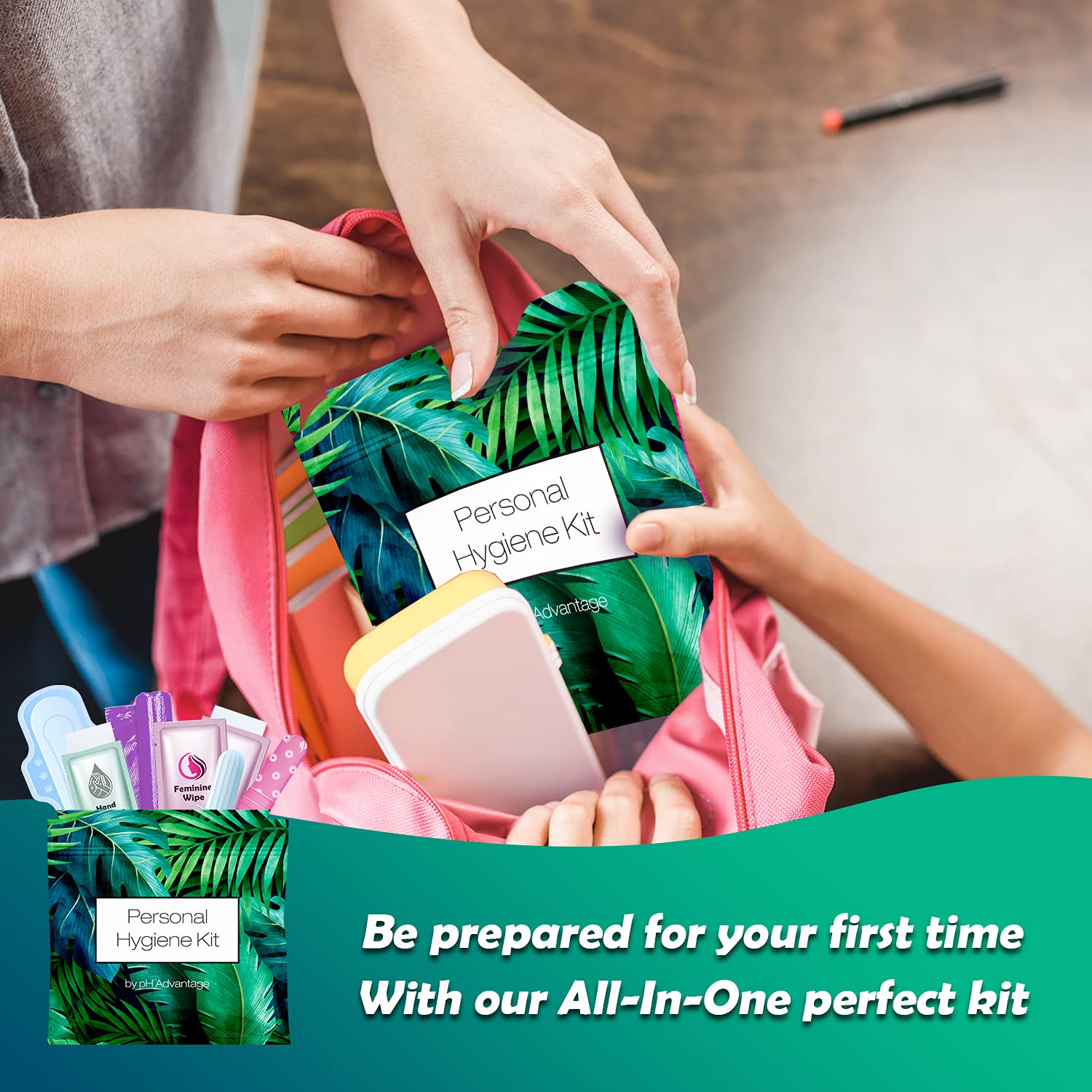 Menstrual Kit All-in-One | Convenience on The Go | Single Period Kit Pack for Travelling, Tweens pH AdvantageBuy Supplements Australia