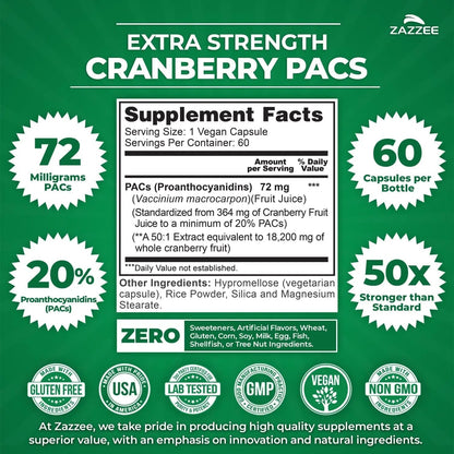 Zazzee Ultimate Urinary Tract Support Bundle | Super Concentrated Proanthocyanidin Cranberry Extract Capsules Plus D-Mannose 1000mg Capsules for UT & Bladder Cleansing (60 Servings Each) ZazzeeBuy Supplements Australia