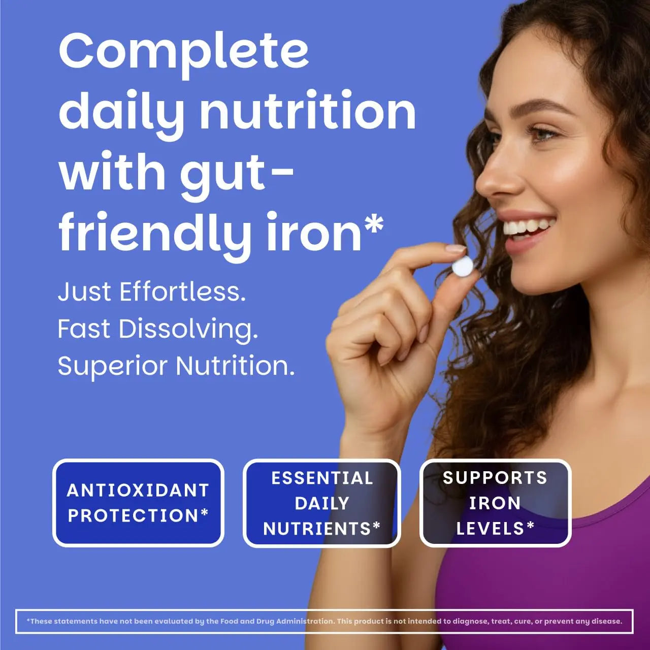 EZ Melts Multivitamin + Iron - Daily Multivitamin for Women & Men - Supports Healthy Energy Levels & Antioxidant Protection EZ MeltsBuy Supplements Australia