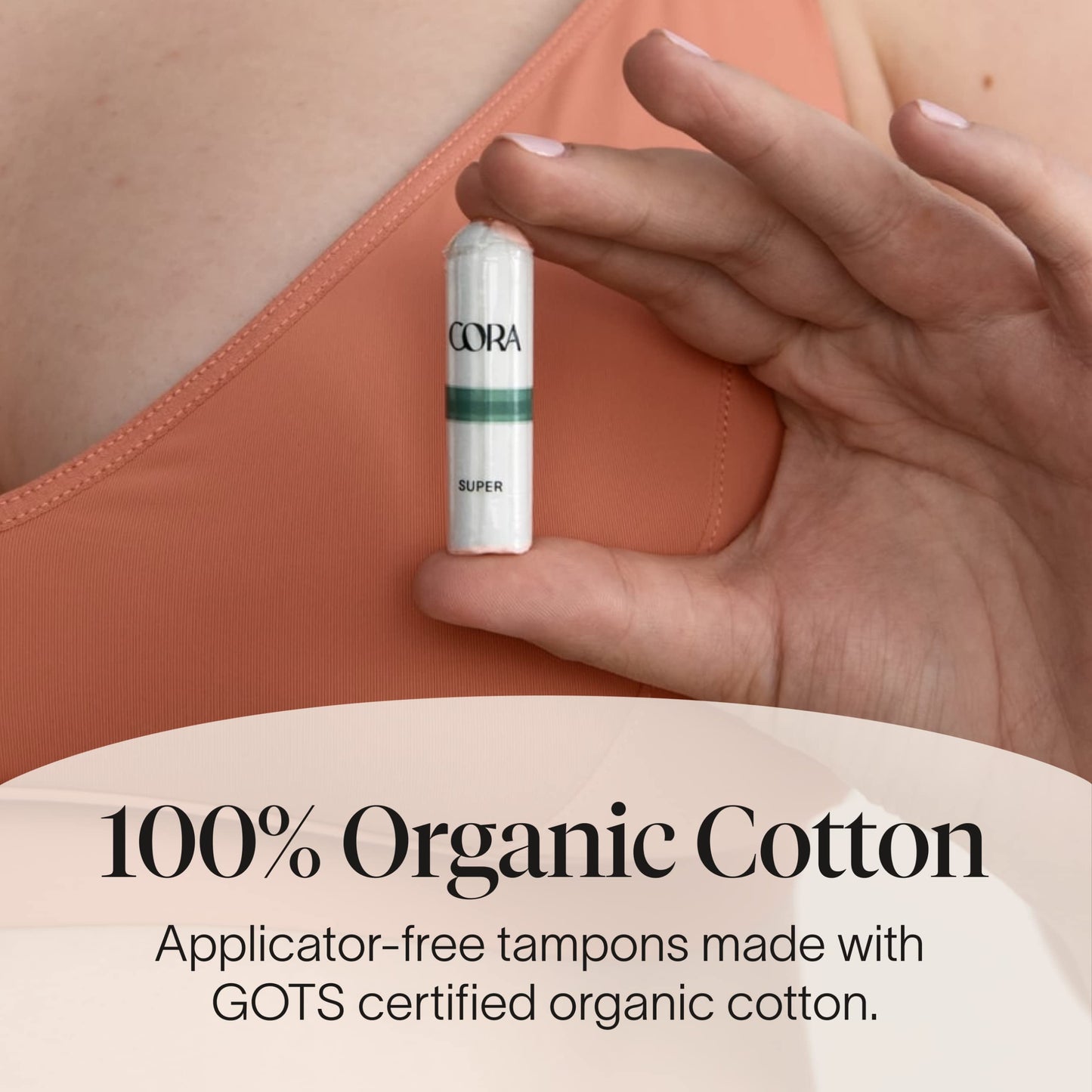 Cora 100% Organic Cotton Non-Applicator Tampons | Ultra-Absorbent, Unscented, Natural, Non-Toxic CoraBuy Supplements Australia