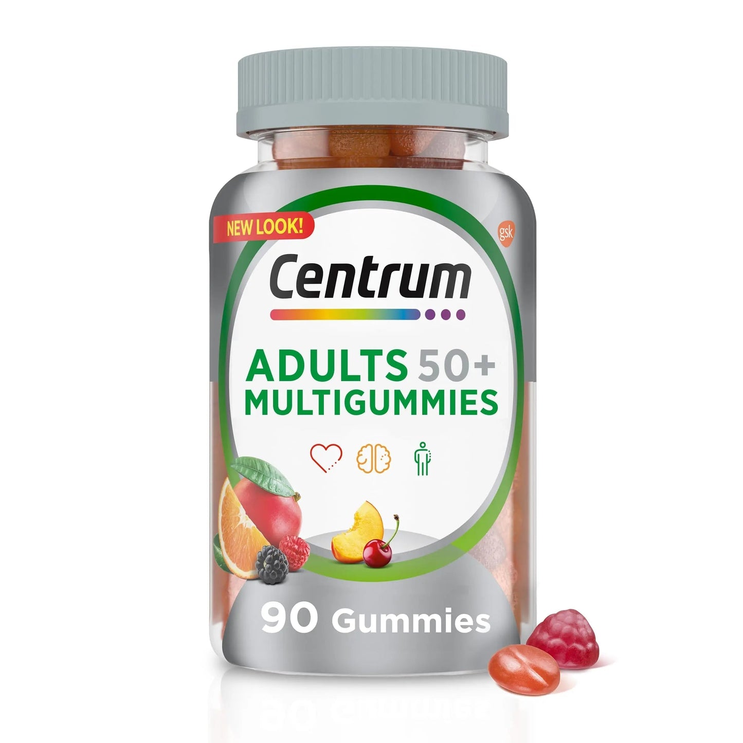 Centrum MultiGummies Gummy Multivitamin for Adults 50 Plus, Multivitamin/Multimineral Supplement with Calcium Centrum