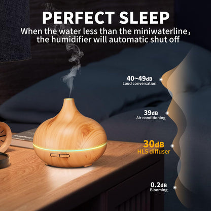 HLS 550ml Aroma Diffusers for Essential Oils Large Room with 10 Essential Oils,Ultrasonic Aromatherapy HLSBuy Supplements Australia