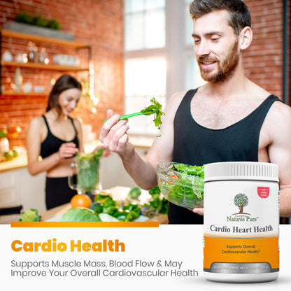 Simply Natures Pure - Cardio Heart Health Nitric Oxide Booster Support Supplement Powder with L-Arginine 5000 mg, L-Citrulline 1000 mg and Hawthorne Berry, 16.82 Ounces - Tart Cherry Flavor Simply Natures PureBuy Supplements Australia