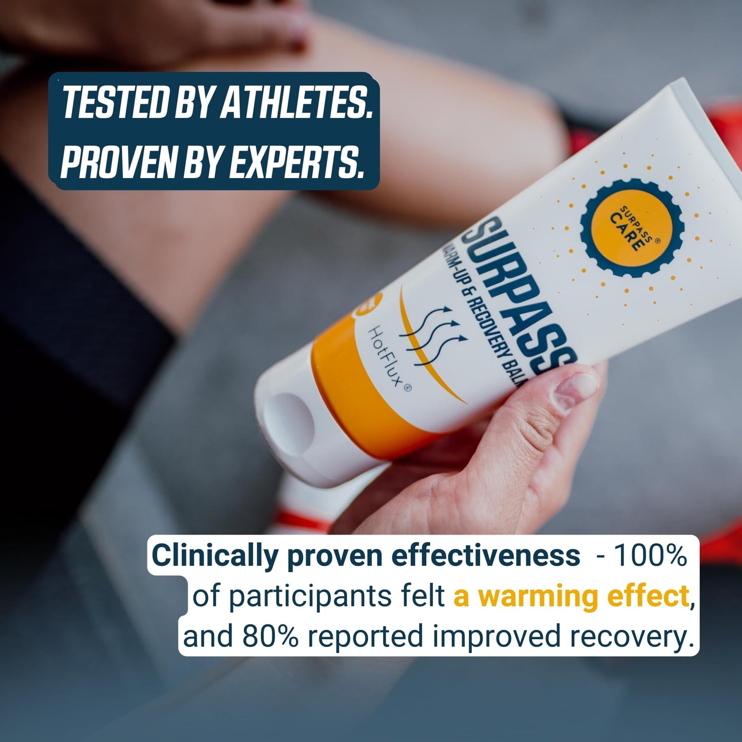 Surpass Warm up & Recovery Balm 6.76oz - HotFlux Muscle & Joints Relief Rub - Innovative Body Warming - After Sport Recovery Support - Feet, Neck & Shoulders, Lower Back, Knees - No Irritation Surpass-CareBuy Supplements Australia