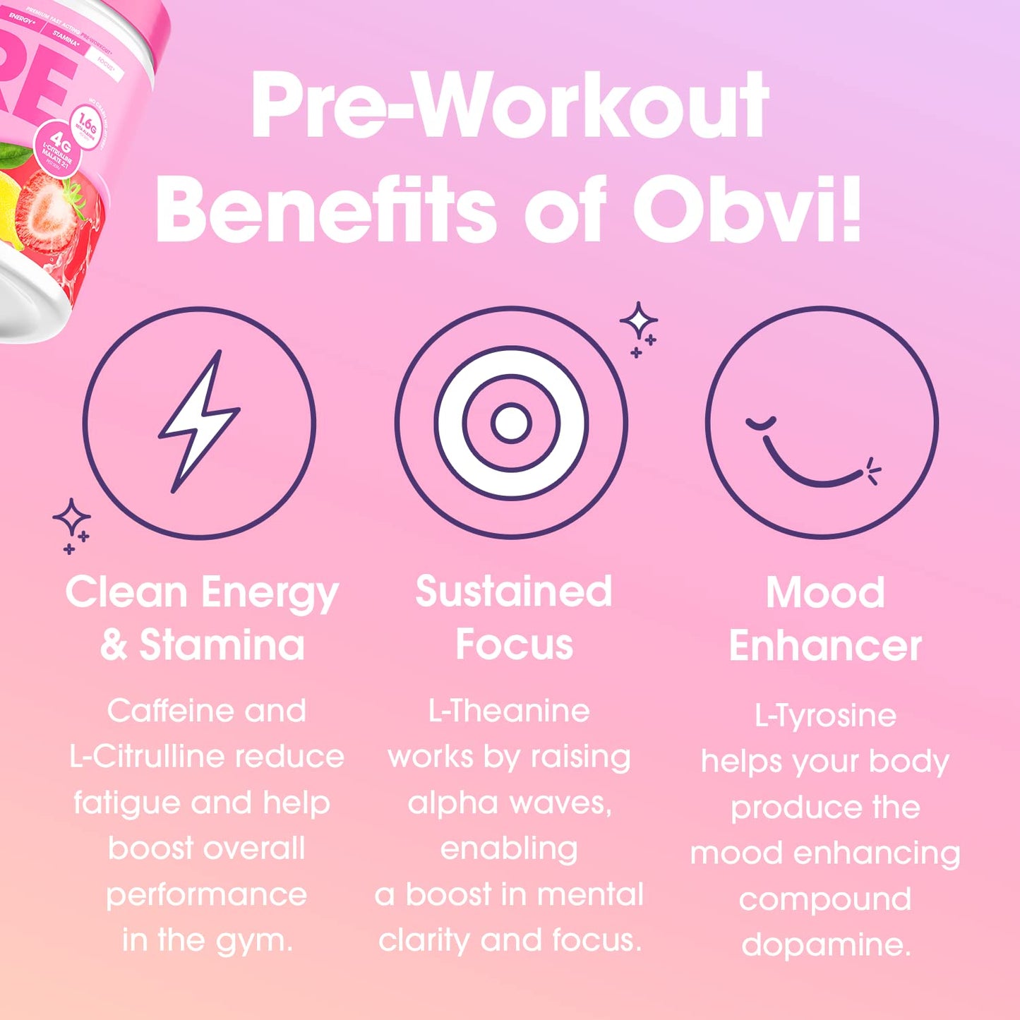 Obvi Pre Workout for Women, Preworkout, Designed for Energy, Stamina and Focus ObviBuy Supplements Australia