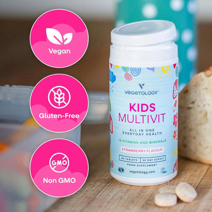 VEGETOLOGY Kids MultiVitamin Supplement, Vegan Chewable Multivitamin for Immune Support, Energy, & Growth, 18 Essential Vitamins & Minerals VEGETOLOGYBuy Supplements Australia