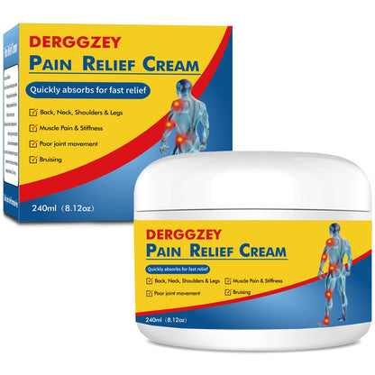 Derggzey Naturals Arthritis Pain Relief Cream 8 oz - Maximum Strength Deep Penetrating for Joint, Muscle, Knee, Back, Feet, Hand, Ankle - Effective Soothing DerggzeyBuy Supplements Australia