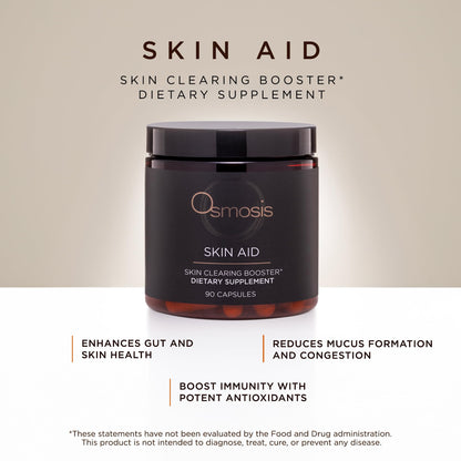 OSMOSIS Skin Aid Daily Supplement, Microbiome and Immunity Support, Vitamin A, for Acne and Blemish Prone Skin, 90 Count OSMOSISBuy Supplements Australia