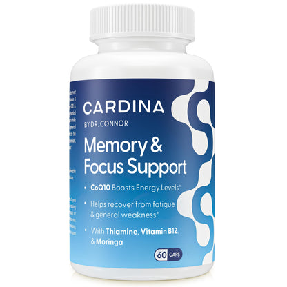 CARDINA B12 Vitamins for Women and Men - Brain Supplements for Memory and Focus with Thiamine B1 Supplement and COQ10 - Brain Memory Support - Non-GMO and Vegan B12 Supplement, 60 Ct CARDINABuy Supplements Australia