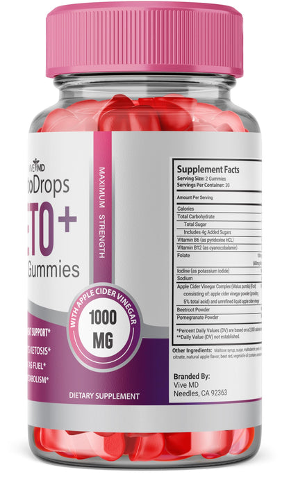 VIVE MD Keto Drops ACV Gummies Keto Drops ACV Gummies 525 MG Keto Drops Gummies VIVE MDBuy Supplements Australia
