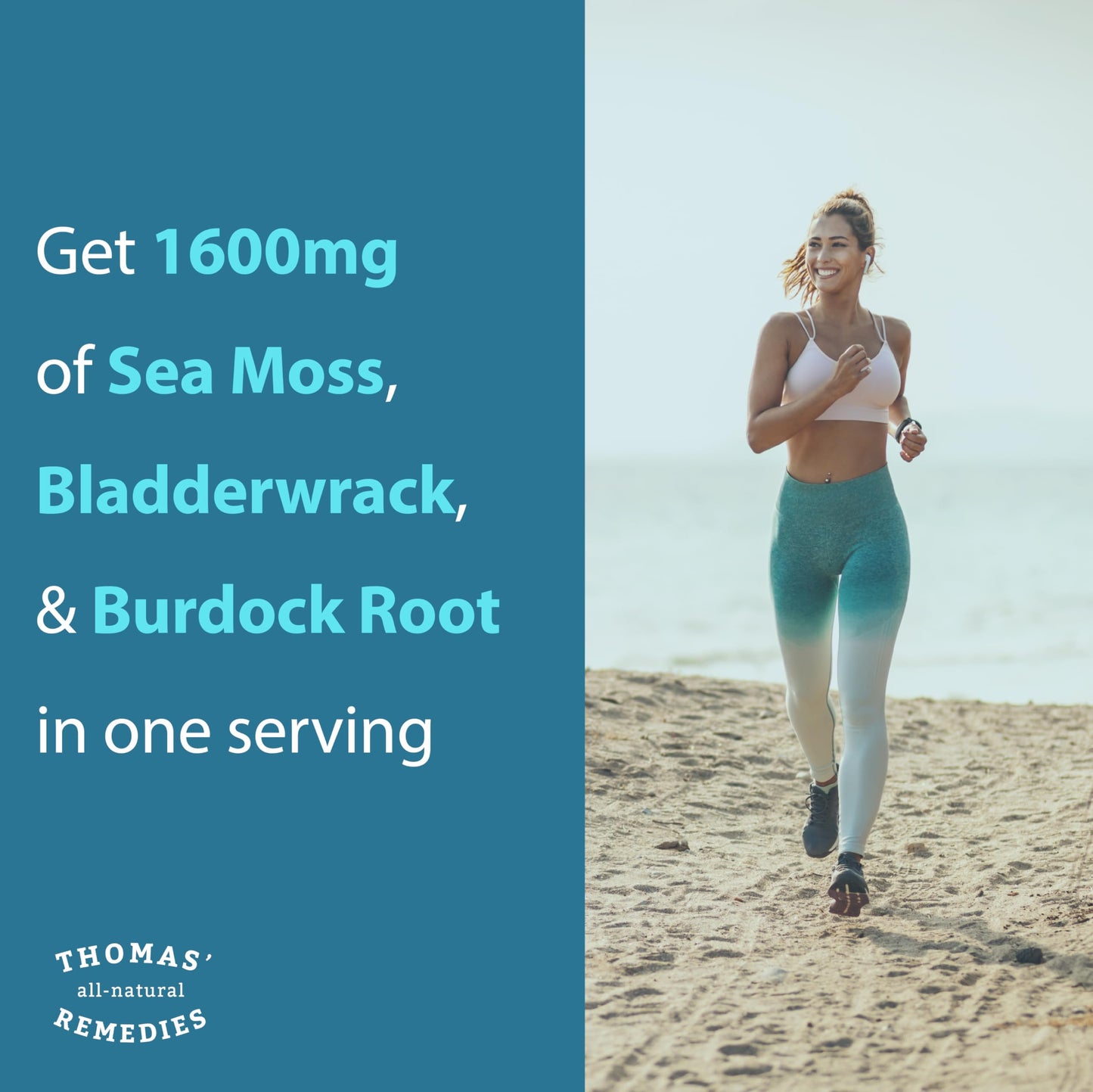 Thomas' all-natural Remedies Irish Sea Moss Capsules, Sea Moss with Bladderwrack & Burdock Root Organic for Gut Health, Digestion, Energy & Immune Support, 120 Seamoss Pills Thomas' all-natural RemediesBuy Supplements Australia