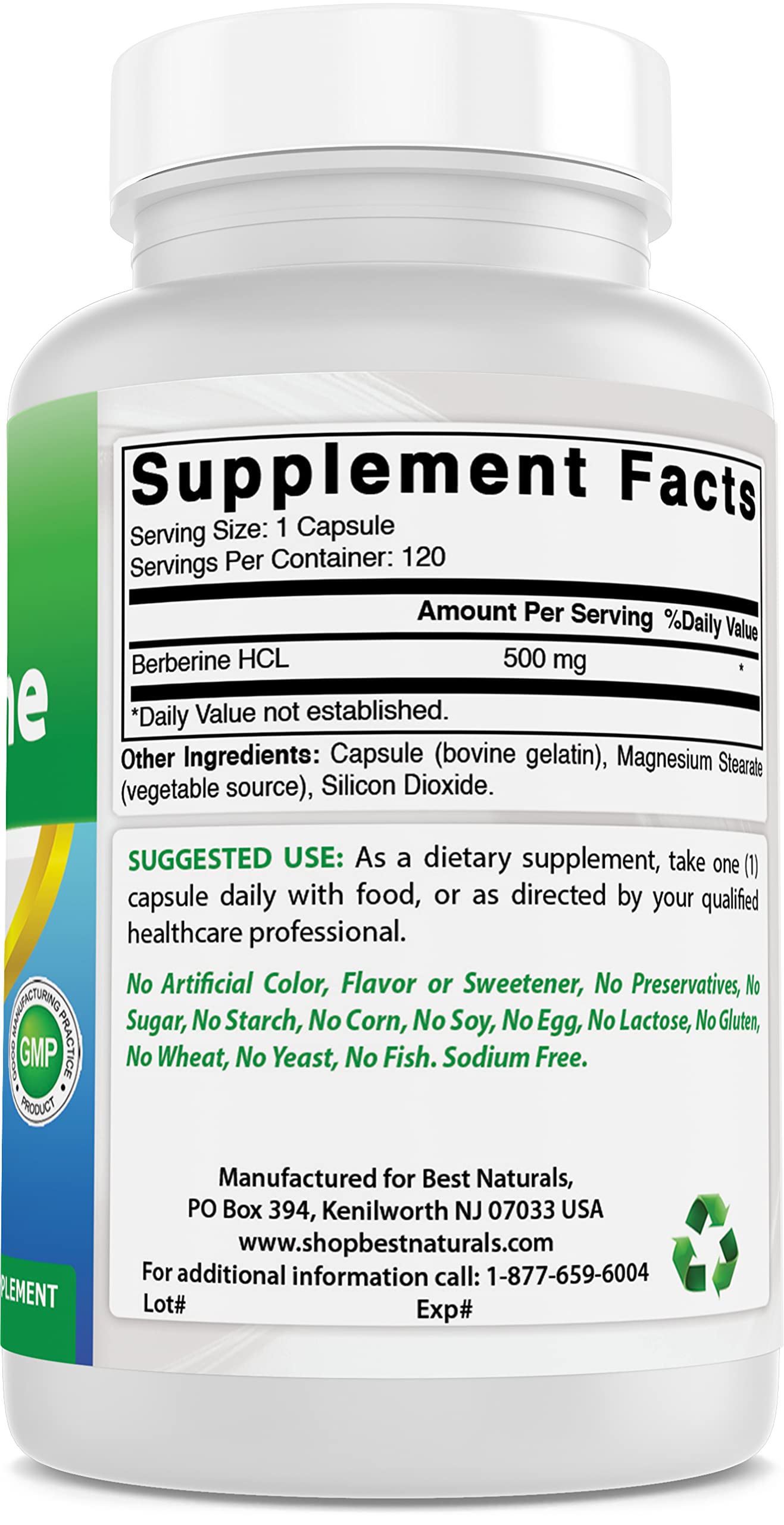 Best Naturals Berberine 500mg 120 Capsules - Supports Immune Function, Cardiovascular Best NaturalsBuy Supplements Australia