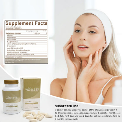 AGELESS™: UltraMAX Gold™ Capsules, HGH Anti-Aging Supplement for Women, Slows Ageless Foundation LaboratoriesBuy Supplements Australia