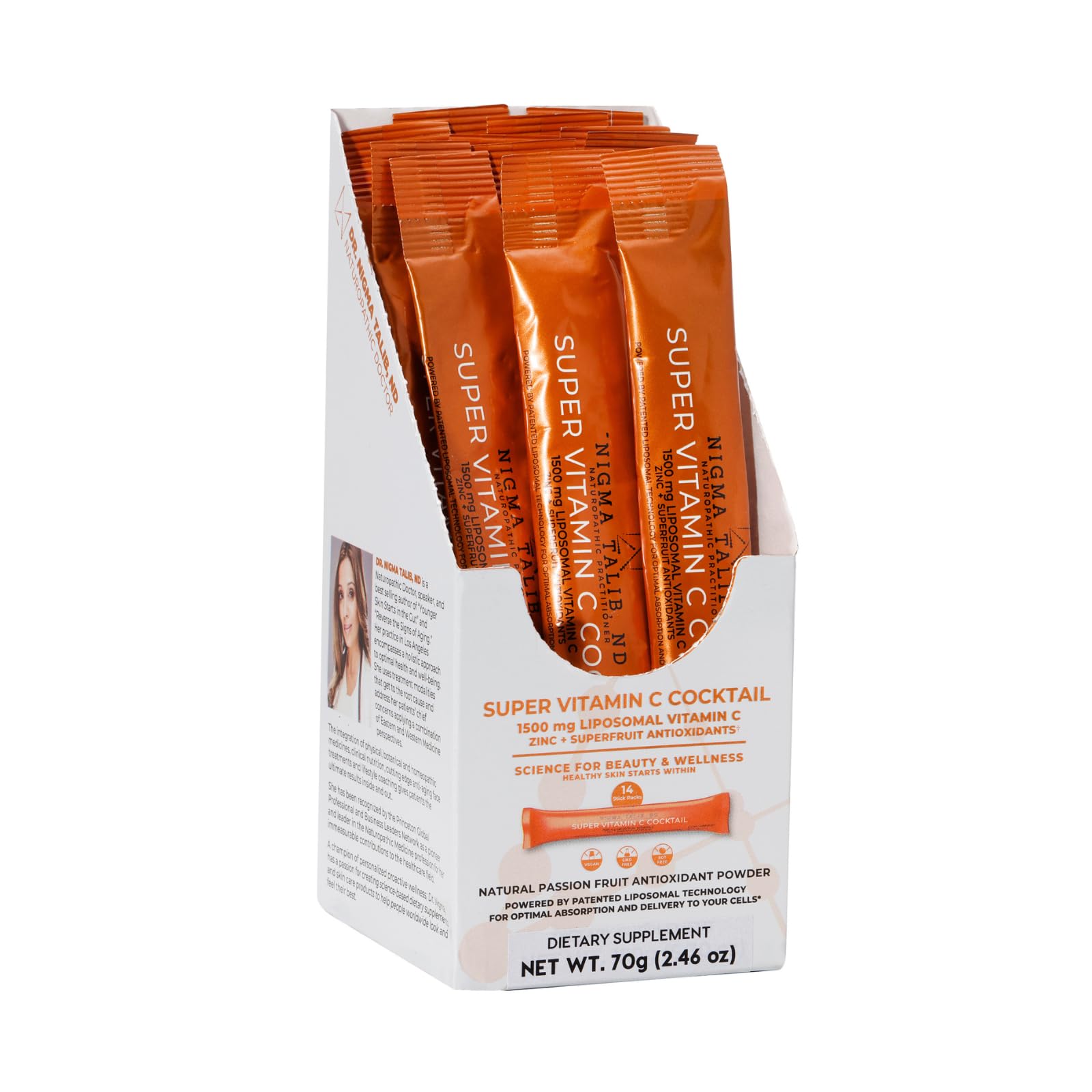 DR. NIGMA Super Vitamin C Cocktail Powder | Science-Based Beauty and Wellness | Powerful Combo of Vital Nutrients to Support Optimal Health and Vitality | 14 Servings | 2.46 oz DR. NIGMABuy Supplements Australia