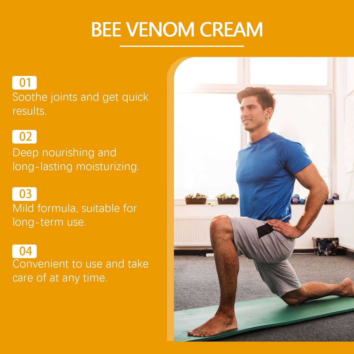 2 PCS Bee Venom Joint and Bone Cream, Bees Venoms Cream Relief Gel for Back, Knee, Hands, Neck, Feet GenericBuy Supplements Australia
