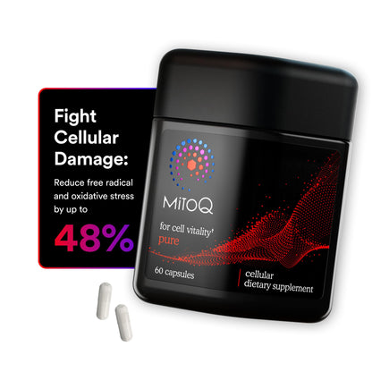 MitoQ Pure Advanced Mitochondria Supplement Superior Bioavailability to CoQ10 | Reduces Free Radical Damage for Healthy Aging, Metabolism, Heart Health, Energy, Strength & Mobility MitoQBuy Supplements Australia