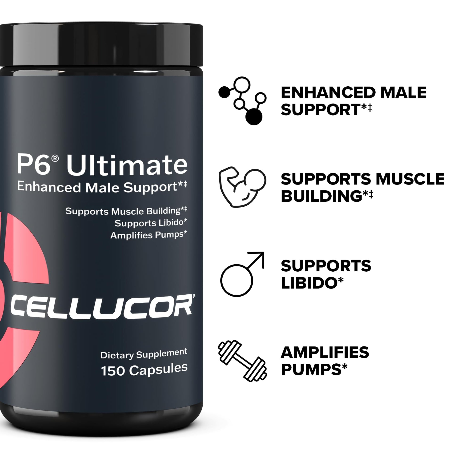 Cellucor P6 Ultimate - Enhanced Support for Men | Supports Muscle Growth & Strength CellucorBuy Supplements Australia