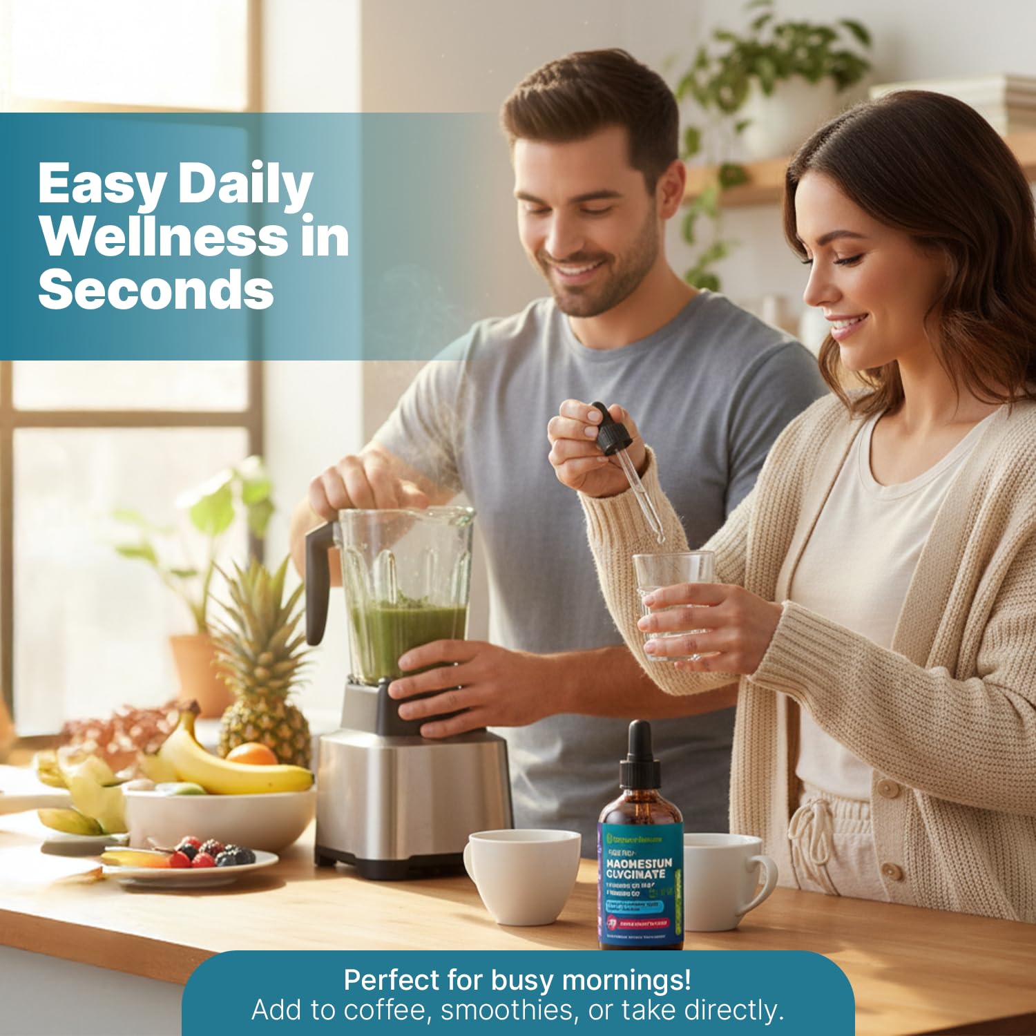Magnesium Glycinate, Vitamin K2 & D3 Supplement – GMO-Free – VIT D MK7 K2 Vitamin Supplement & Magnesium Blend – with Nutrients for Bone Nutrition & Cardiovascular Function (Mixed Berry, 60 mL) Drops Of NatureBuy Supplements Australia