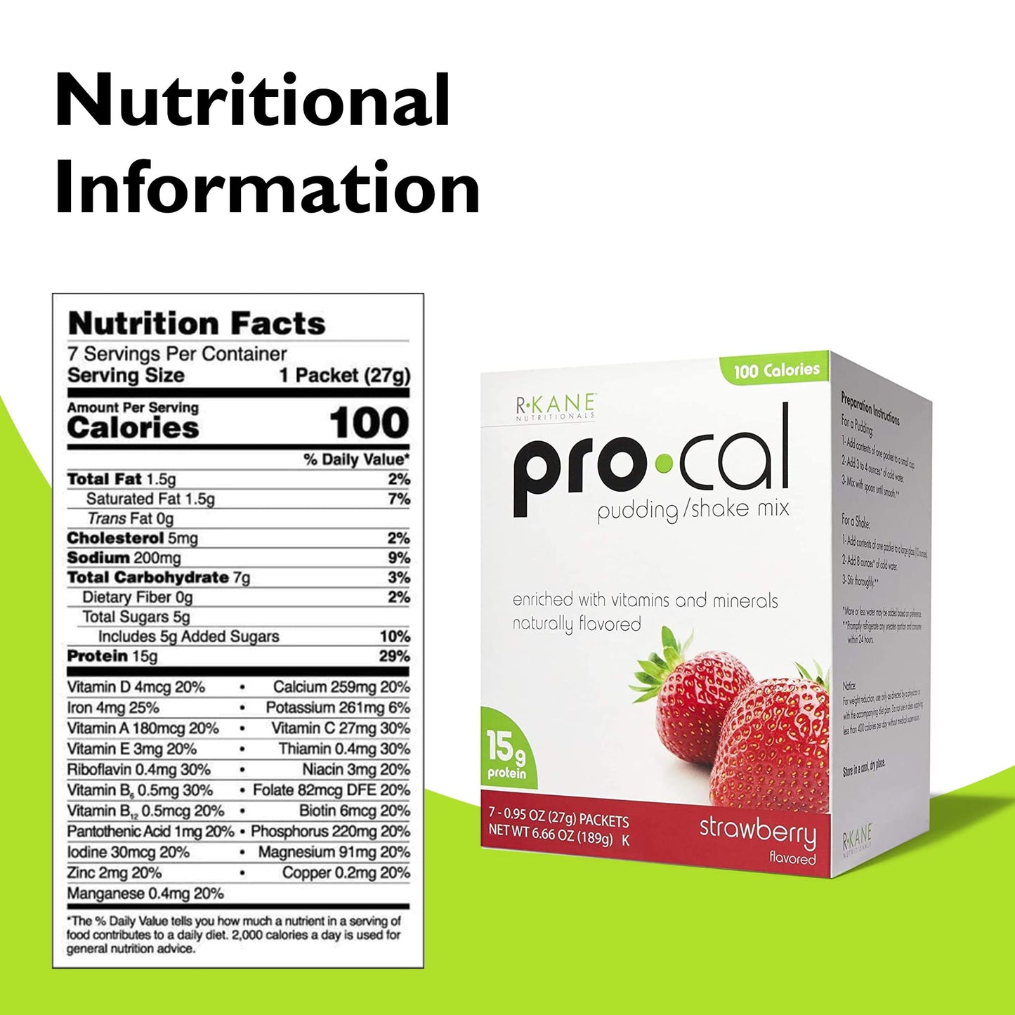 R-Kane Nutritionals Pro-Cal Pudding/Shake Mix, Low Calorie Protein Shake Powder R-Kane NutritionalsBuy Supplements Australia