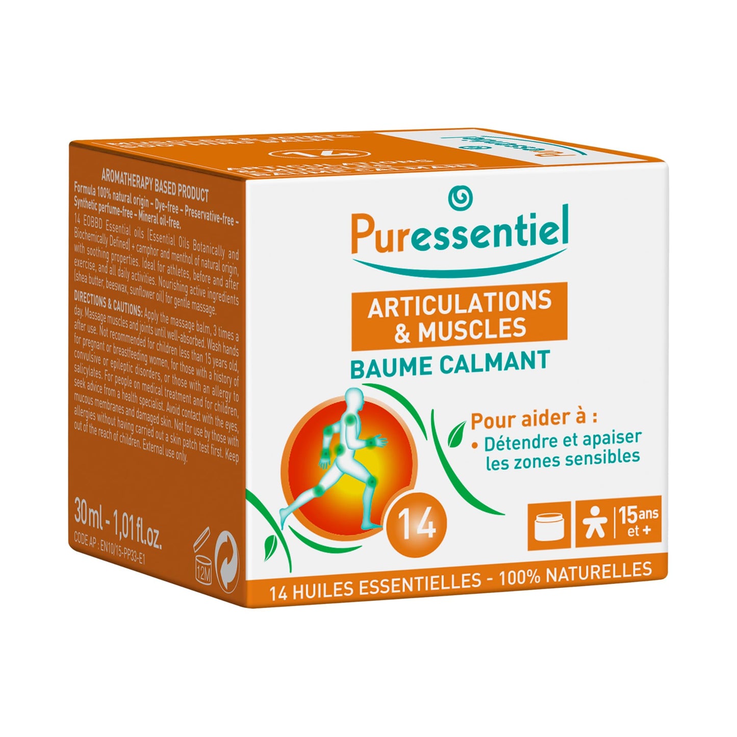 Puressentiel Muscle and Joints Balm - Essential Oil and Shea Butter Balm for Back and Neck Massage - Dye-Free, No Preservatives - 1.01 oz PuressentielBuy Supplements Australia