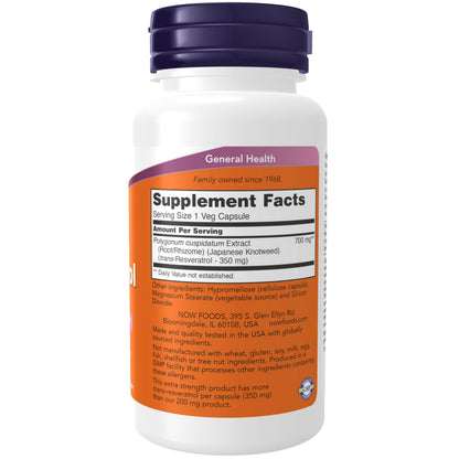 NOW Supplements, Extra Strength Resveratrol 350mg, Natural Trans Resveratrol from 700 mg NOWBuy Supplements Australia