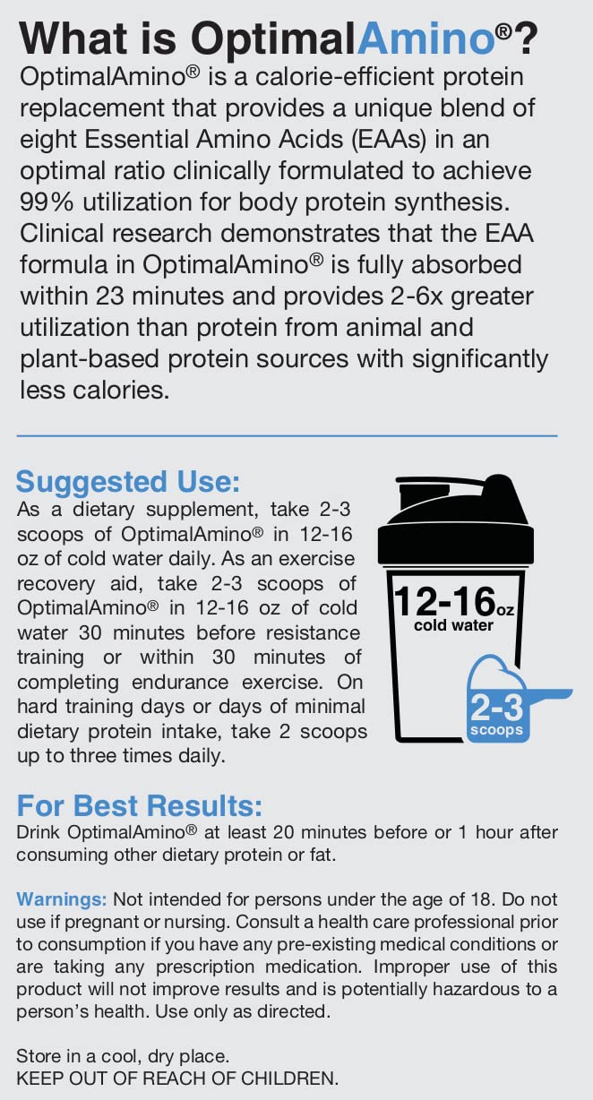 OptimalAmino Best Pre/Post Workout Recovery Drink, 99% Utilization Essential Amino Acid optimal aminoBuy Supplements Australia