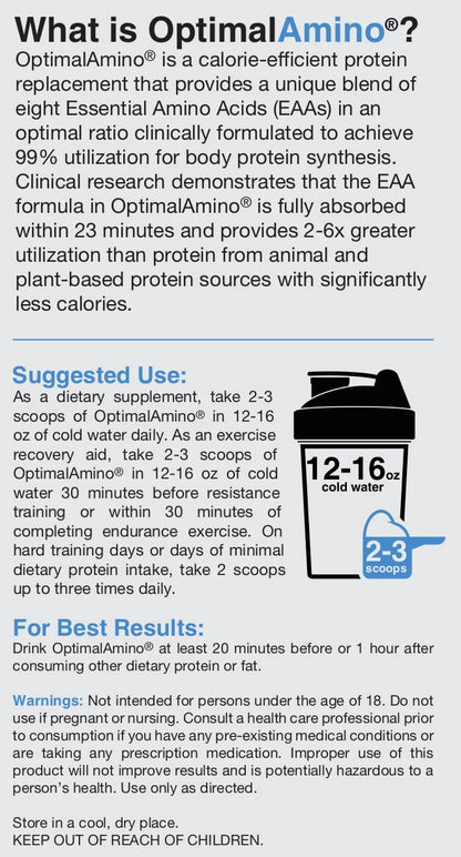 OptimalAmino Best Pre/Post Workout Recovery Drink, 99% Utilization Essential Amino Acid optimal aminoBuy Supplements Australia