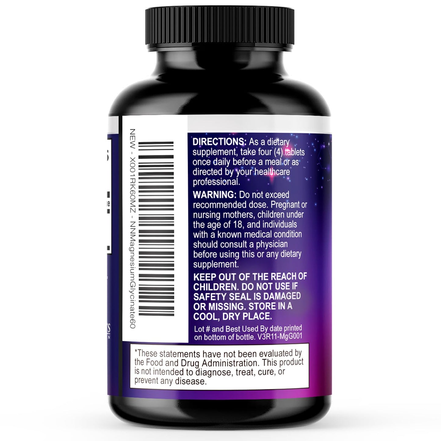 Magnesium Glycinate Supplement - 500mg Magnesium Per Serving - 100% Chelated & Purified - Supports Sleep, Heart Health, & Muscle Strength - Best Absorption Magnesium, Bottled in USA - 60 Tablets Nature's NutritionBuy Supplements Australia