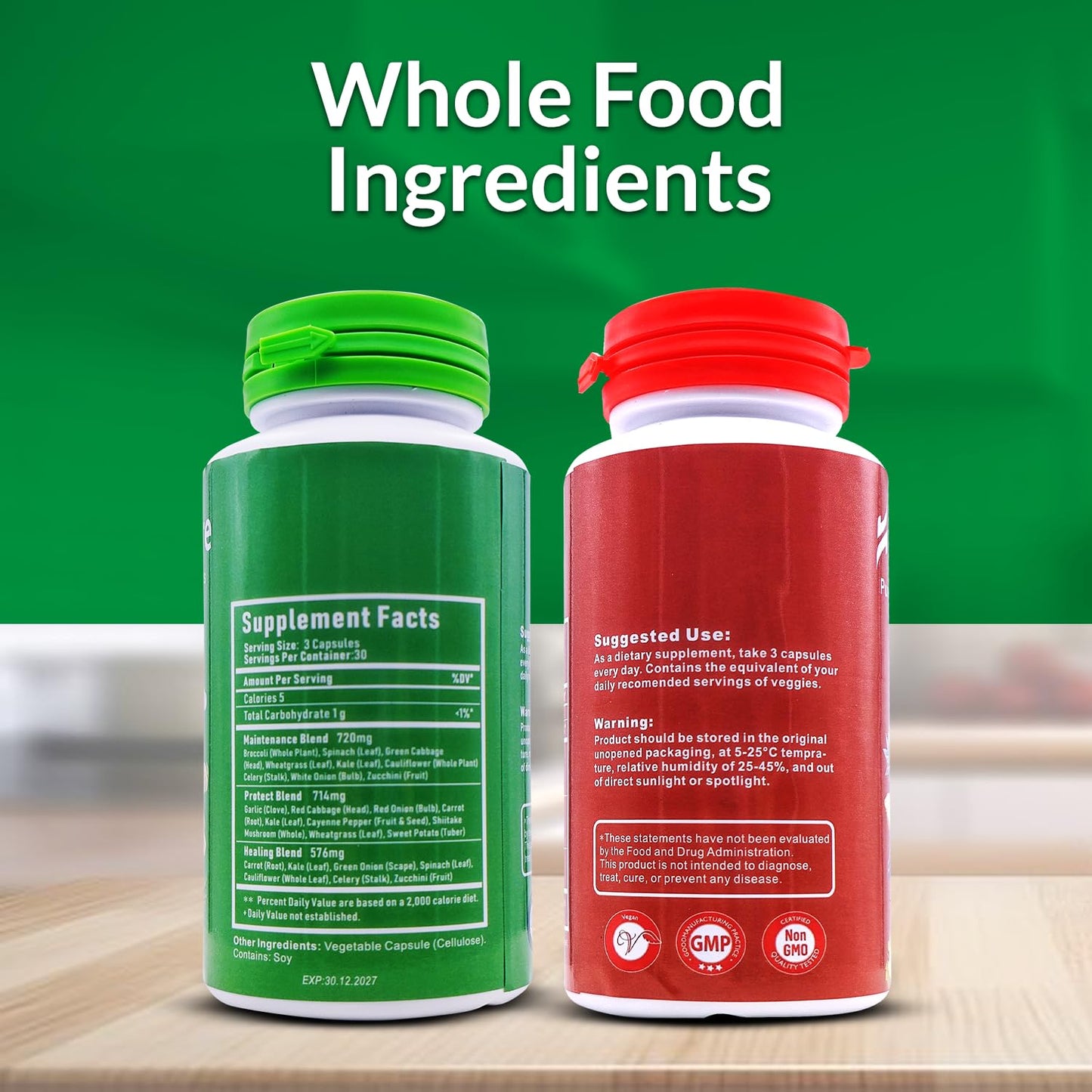 HOMERECORE Whole Food Fruits & Veggies Supplement Plant-Based, Vegan, Gluten-Free, Soy-Free No Fillers Natural Superfoods Boost Energy & Immune System for Men & Women 90 Fruit & 90 Veggie Capsules HOMERECOREBuy Supplements Australia