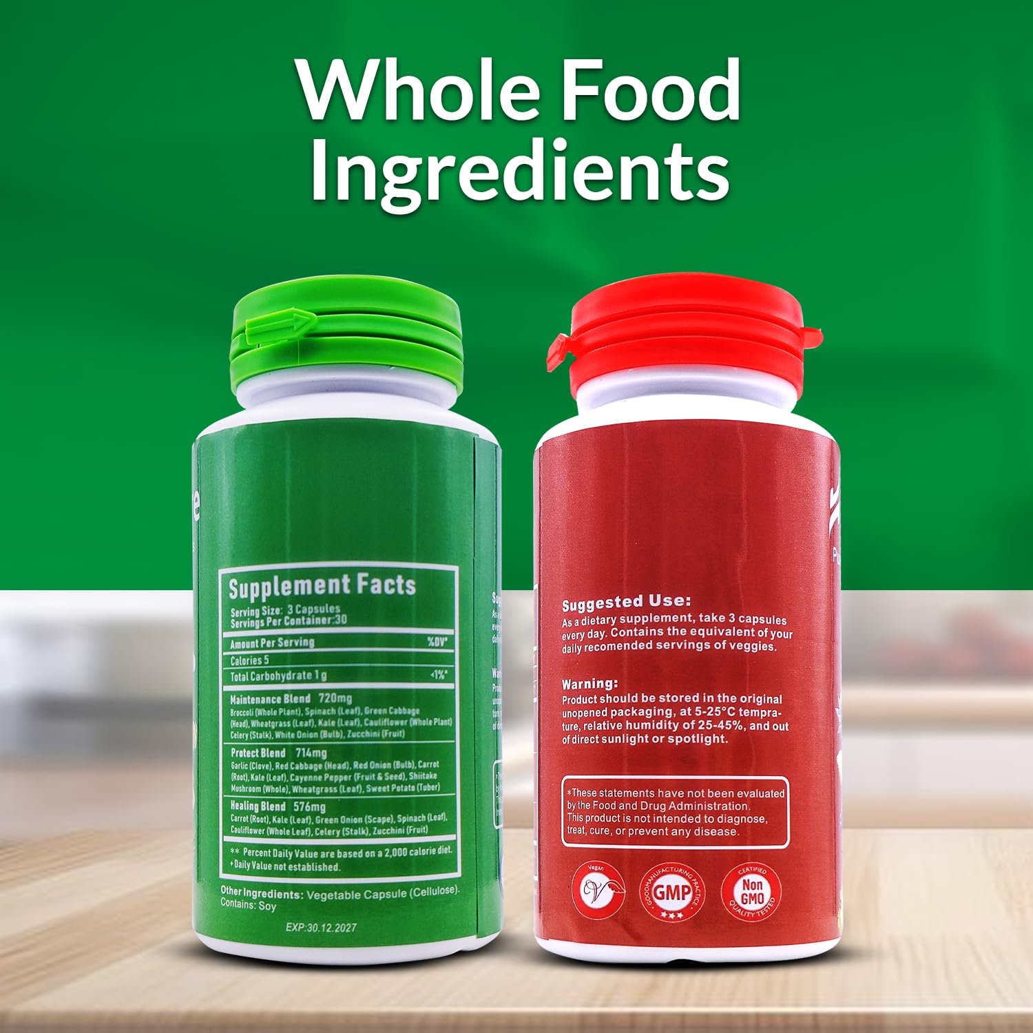 HOMERECORE Whole Food Fruits & Veggies Supplement Plant-Based, Vegan, Gluten-Free, Soy-Free No Fillers Natural Superfoods Boost Energy & Immune System for Men & Women 90 Fruit & 90 Veggie Capsules HOMERECOREBuy Supplements Australia