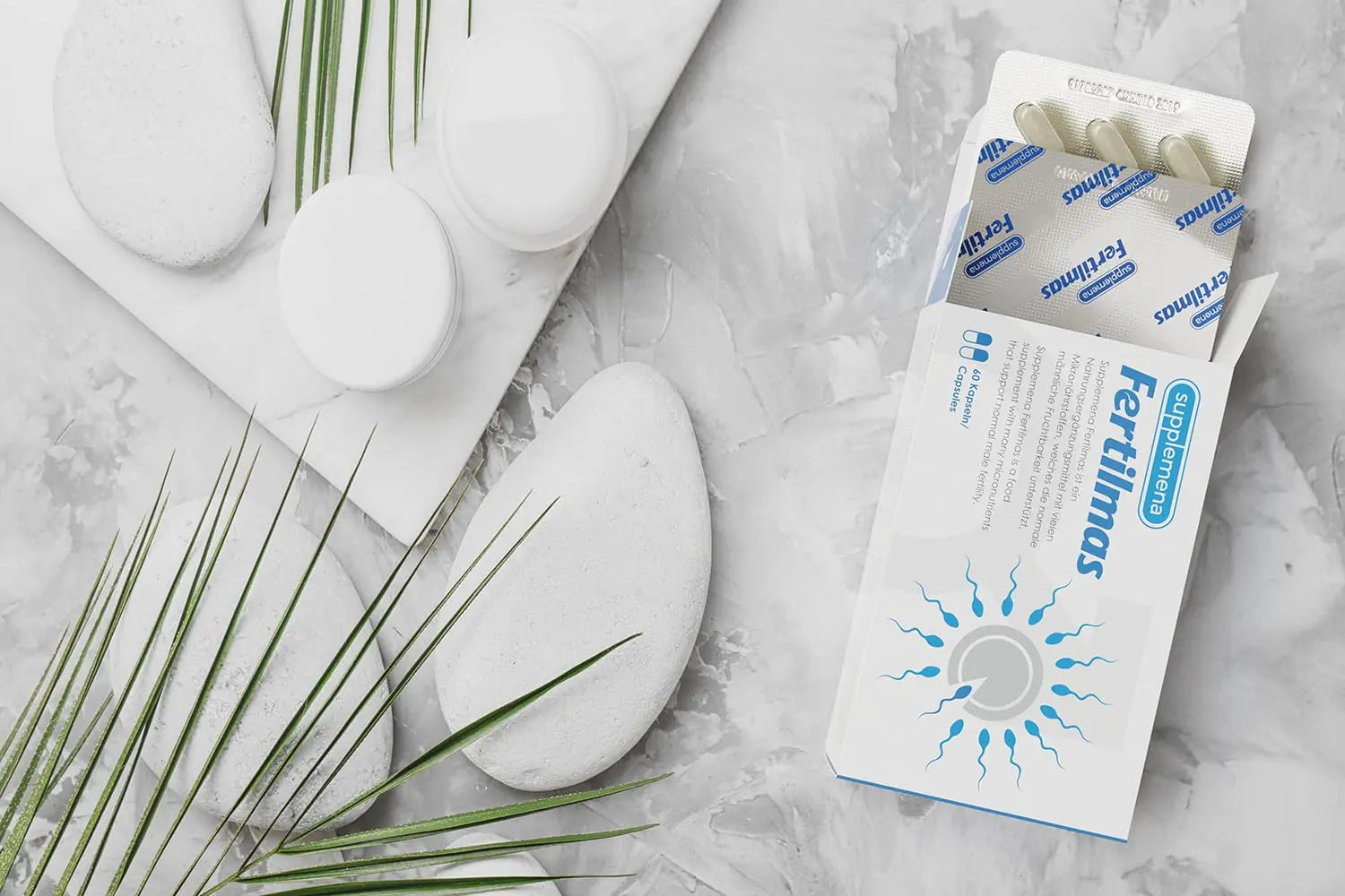 Fertilmas Natural Fertility Support for Men | L-Carnitine, Zinc, Vitamin D3, and Folic Acid | Couples TTC Supplement for Reproductive Health | SupplemenaBuy Supplements Australia