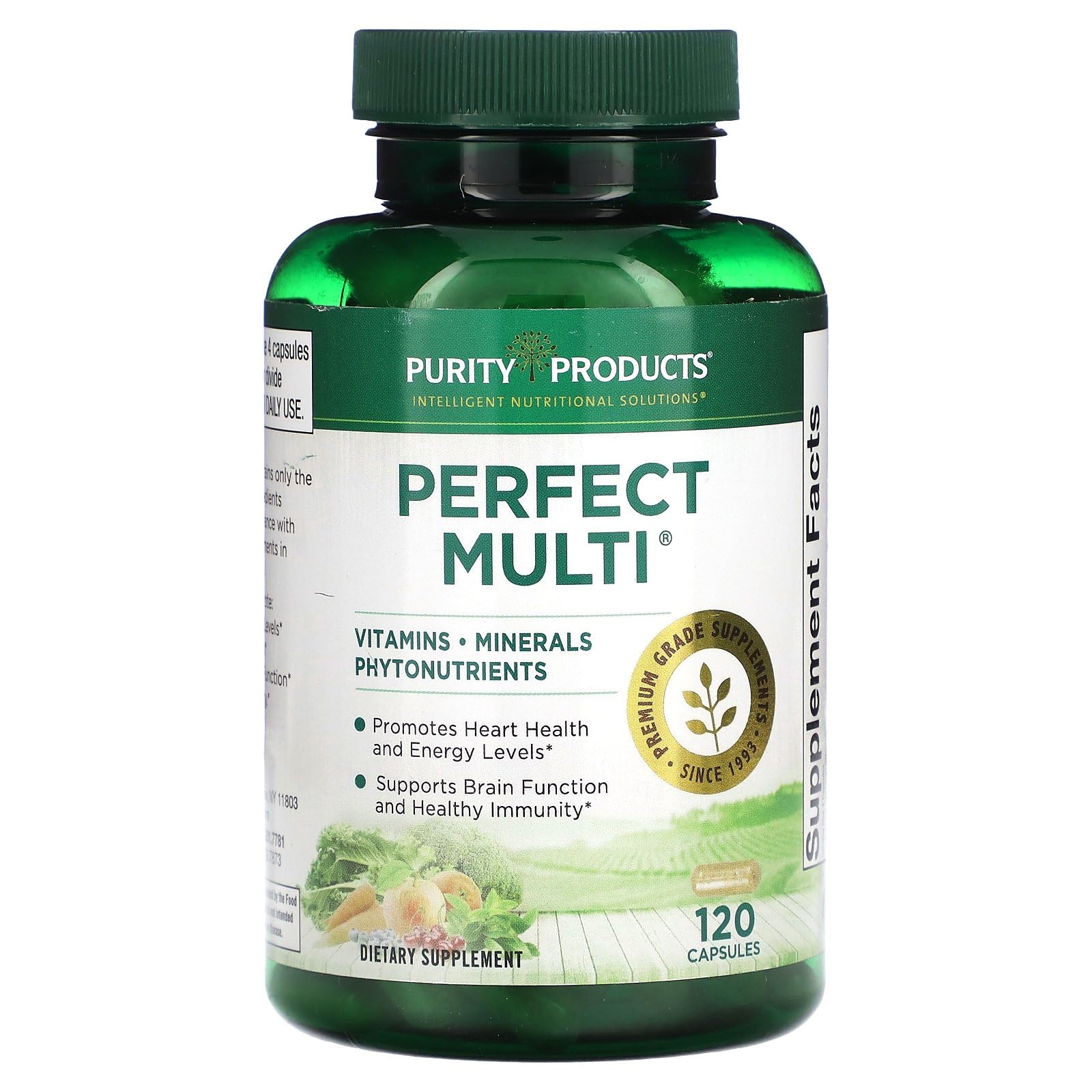 Purity Products Perfect Multi - Multivitamin Packed with Vitamins, Minerals and Phytonutrients - 60 Breakthrough Nutrients - Support for Healthy Immunity, Normal Energy Levels - 120 Capsules (1) Purity ProductsBuy Supplements Australia