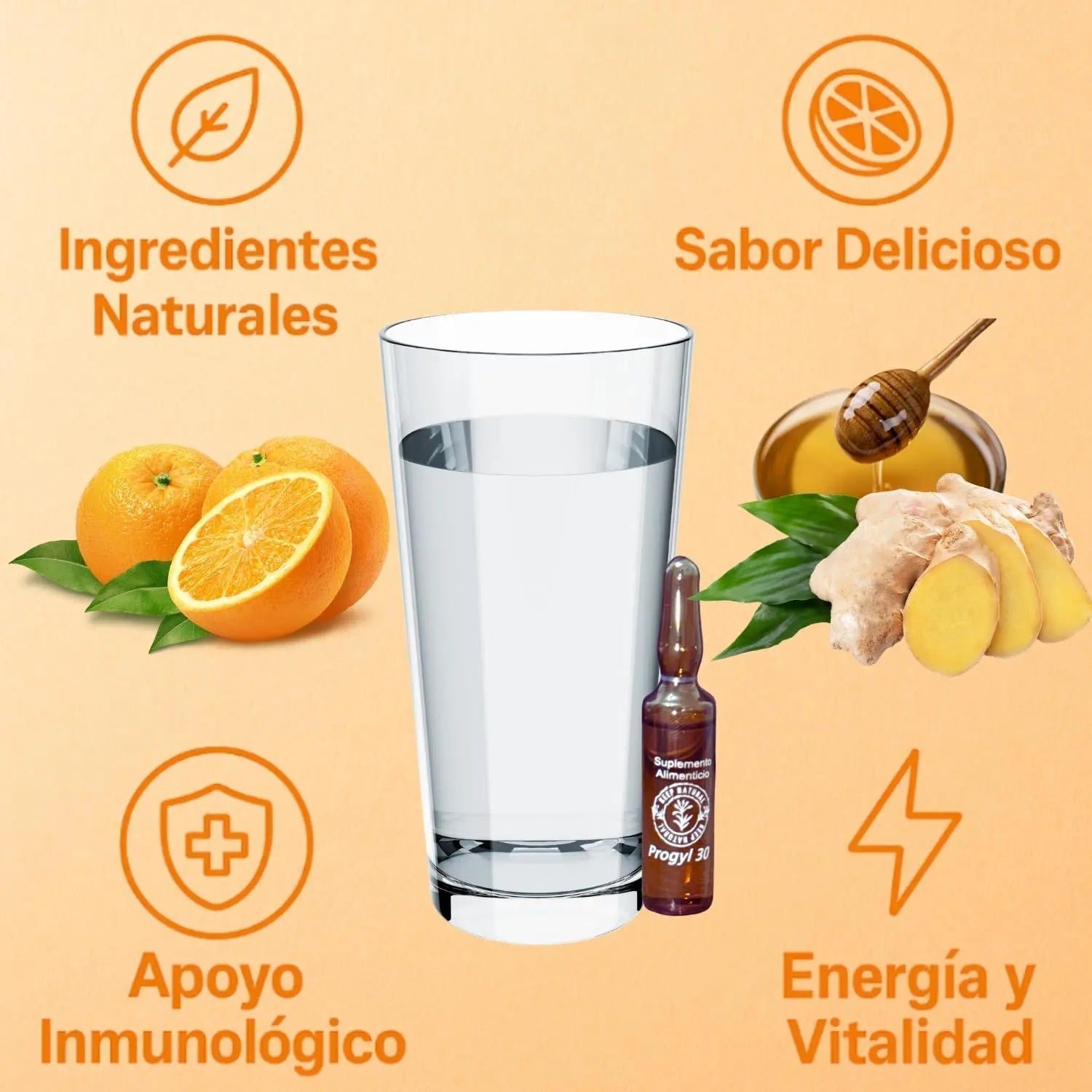 Aderogyl Oral Liquid Vitamins with A, C, D, E, Zinc, Bee Honey, Propolis, and Botanical Extracts - Natural Orange Flavor AderogylBuy Supplements Australia