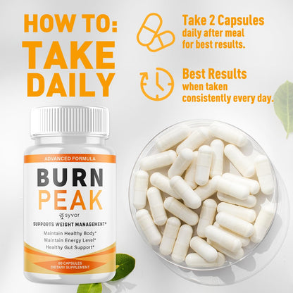 (3 Pack) Burn Peak Capsules, Official Burnpeak Pink Salt Pills with All Natural Ingredients, Advanced BurnPeak Health Supplement with Premium Vitamins for Active Lifestyle Support (180 Capsules) SyvorBuy Supplements Australia