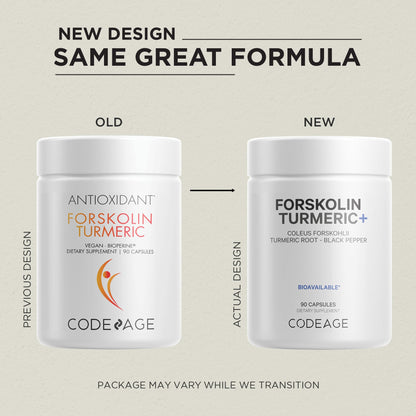 Codeage Forskolin, Pure Forskolin Coleus + Organic Turmeric Root Powder, 95% Curcumins CodeageBuy Supplements Australia