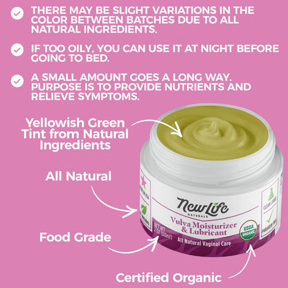 NewLife Naturals Organic Vulva Cream - Vaginal Moisturizer - Intimate Feminine Care NewLife NaturalsBuy Supplements Australia