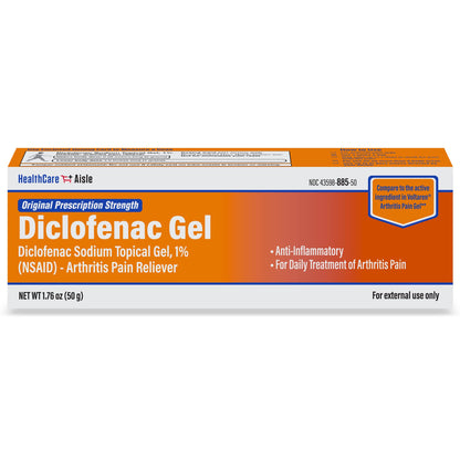 HealthCareAisle Diclofenac Gel, 1%, Arthritis Pain Relief - 50 g tube - Original Prescription Strength (NSAID) HealthCareAisleBuy Supplements Australia